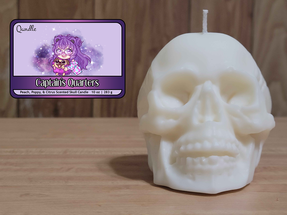 Captain's Quarters Skull Candle