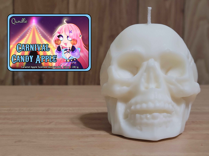 Carnival Candy Apple Skull Candle