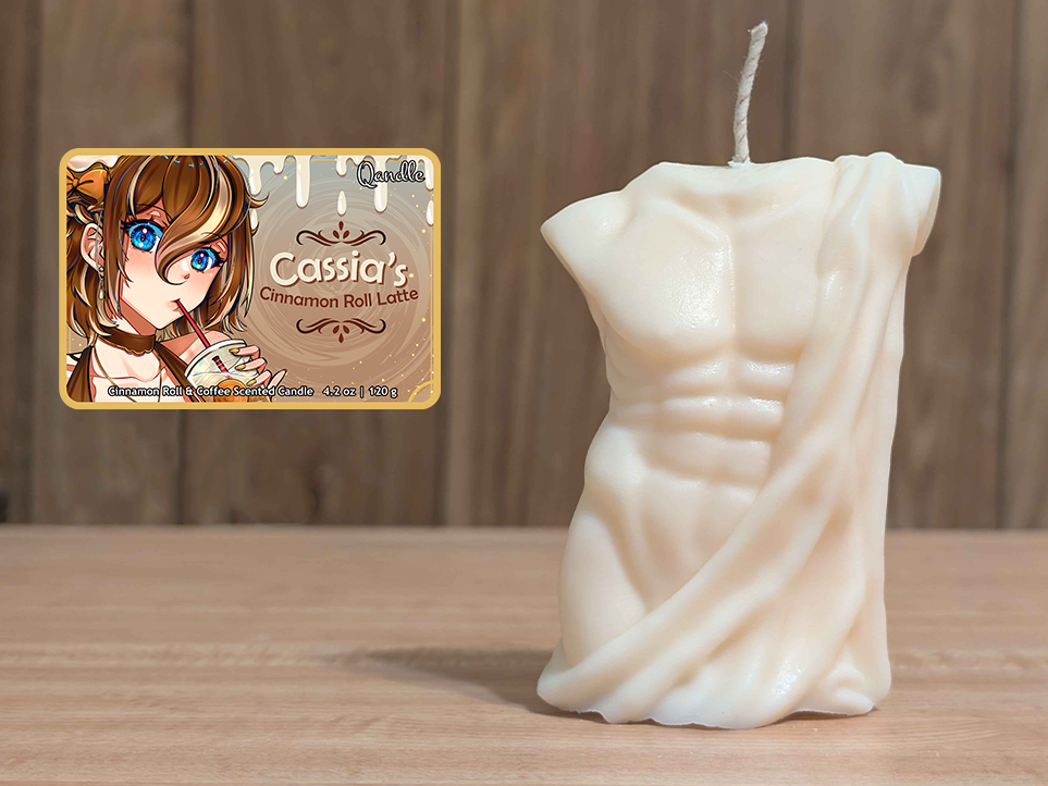 Cassia's Cinnamon Roll Latte Masculine Body Candle