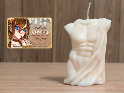 Cassia's Cinnamon Roll Latte Masculine Body Candle