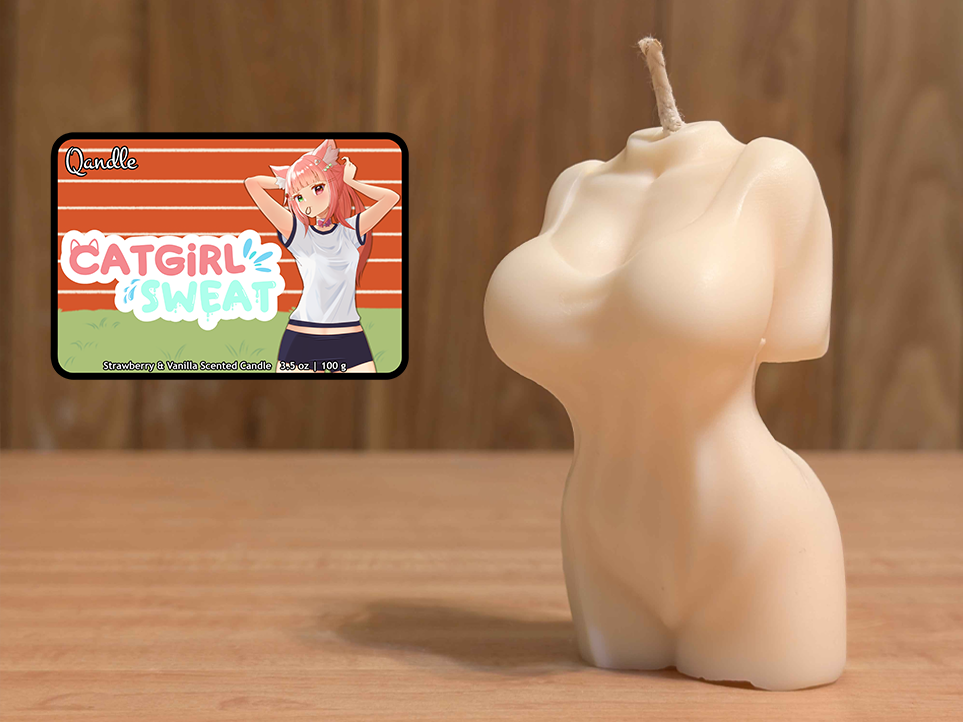 Catgirl Sweat Feminine Body Candle