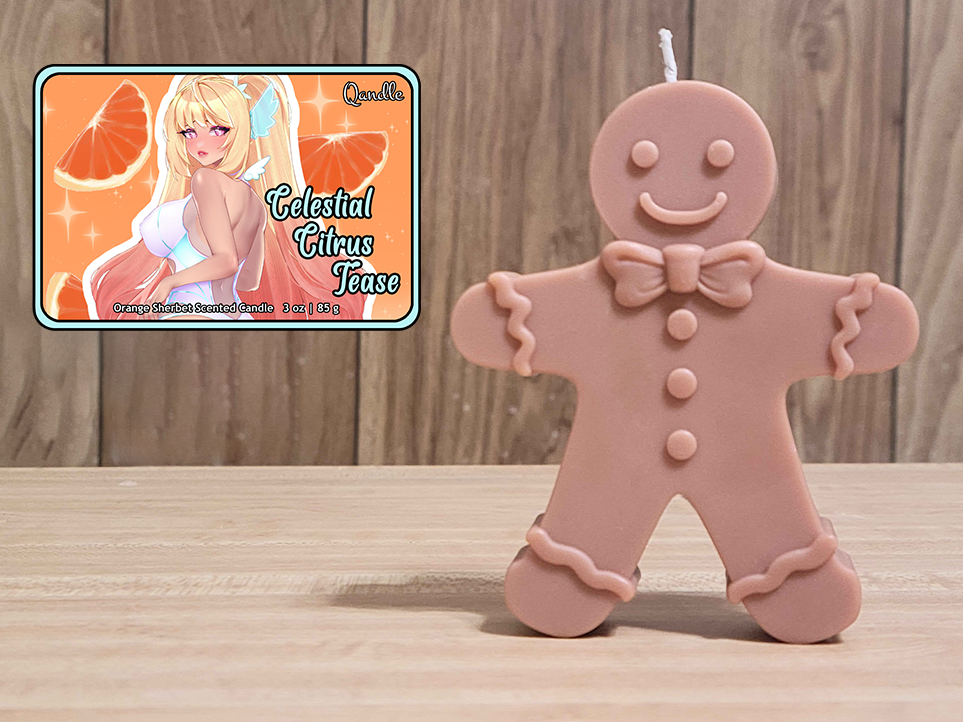 Celestial Citrus Tease Gingerbread Man Candle