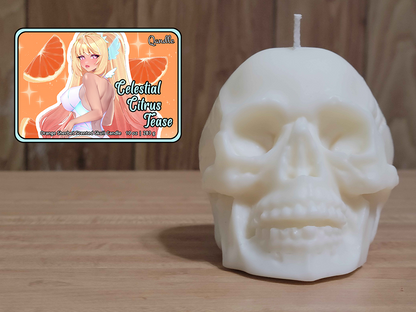 Celestial Citrus Tease Skull Candle