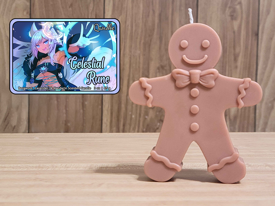 Celestial Rune Gingerbread Man Candle