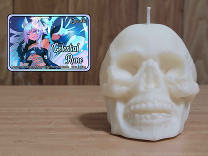 Celestial Rune Skull Candle