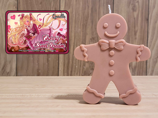 Cherry Sweet Dream Gingerbread Man Candle