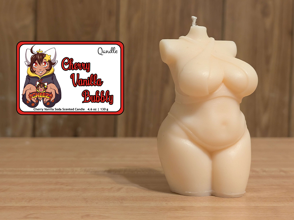 Cherry Vanilla Bubbly Curvy Body Candle