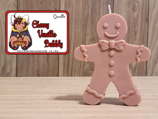 Cherry Vanilla Bubbly Gingerbread Man Candle