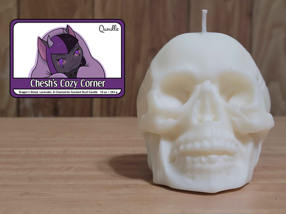 Chesh's Cozy Corner Skull Candle