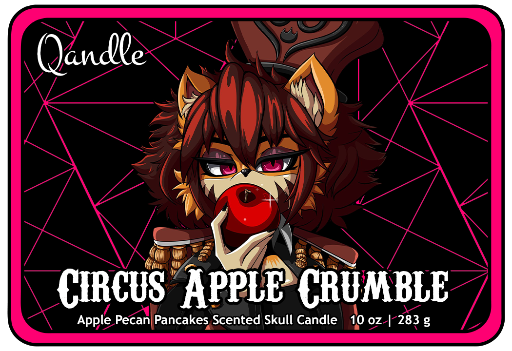 Circus Apple Crumble Skull Candle