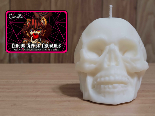 Circus Apple Crumble Skull Candle