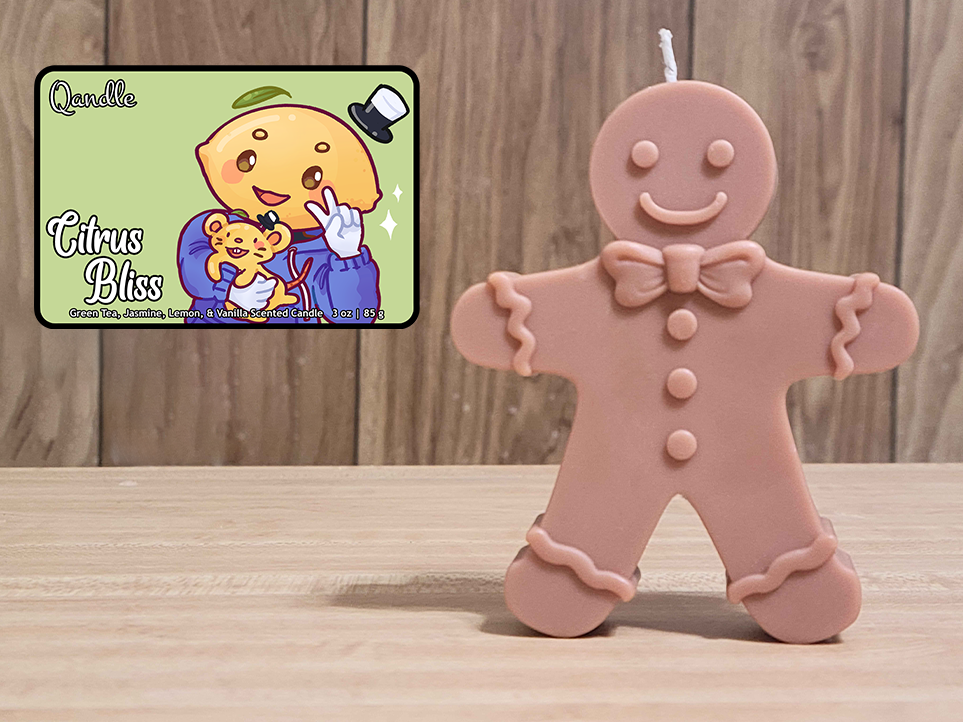 Citrus Bliss Gingerbread Man Candle