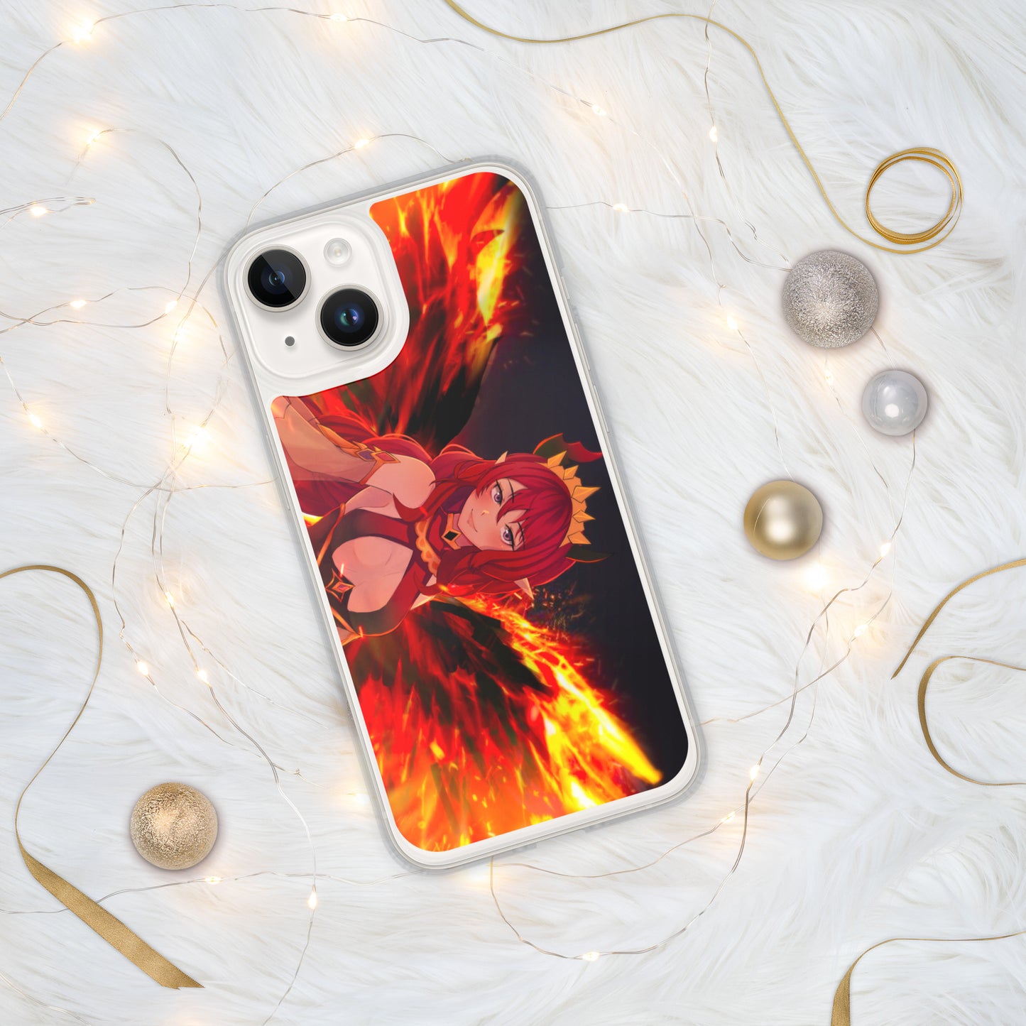 Rogue Red Fiery Wings iPhone Case