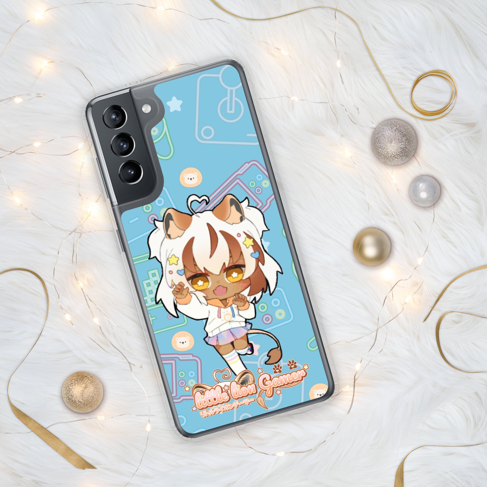 Little Lion Gamer Blue Samsung Case