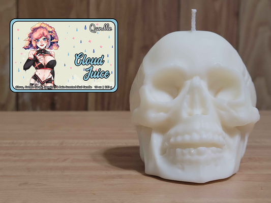 Cloud Juice Skull Candle