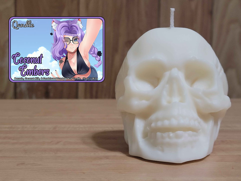 Coconut Embers Skull Candle