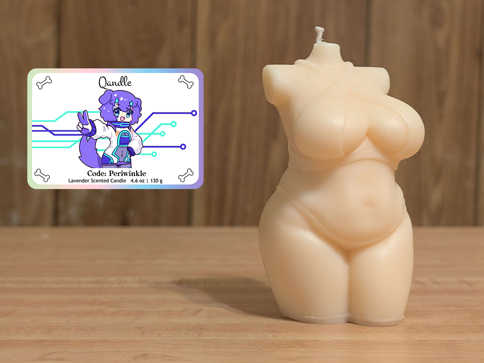 Code: Periwinkle Curvy Body Candle