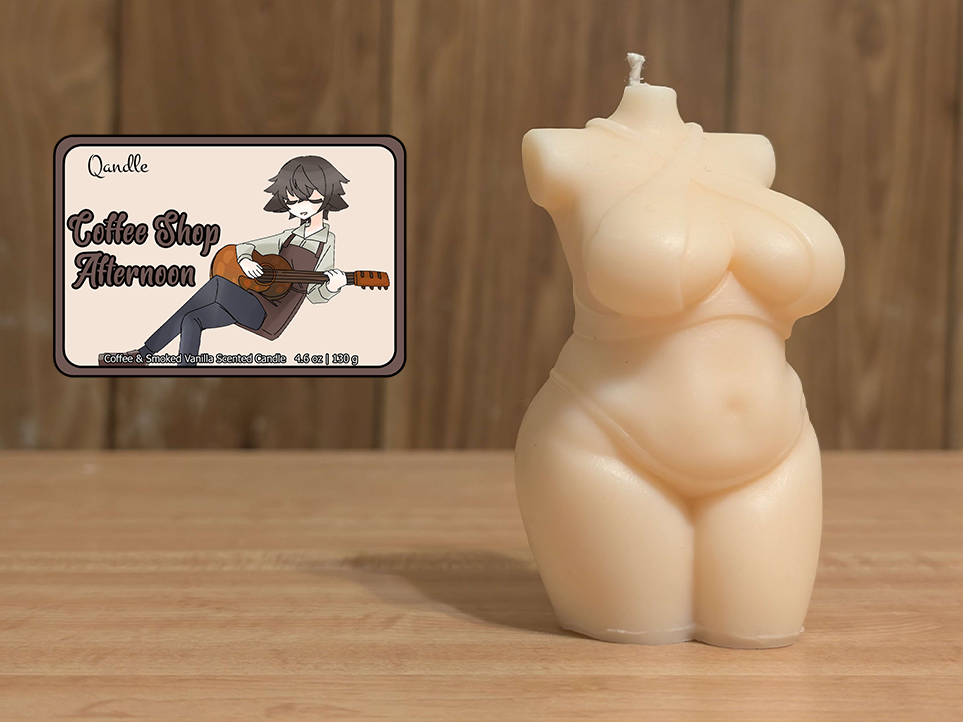 Coffee Shop Afternoon Curvy Body Candle