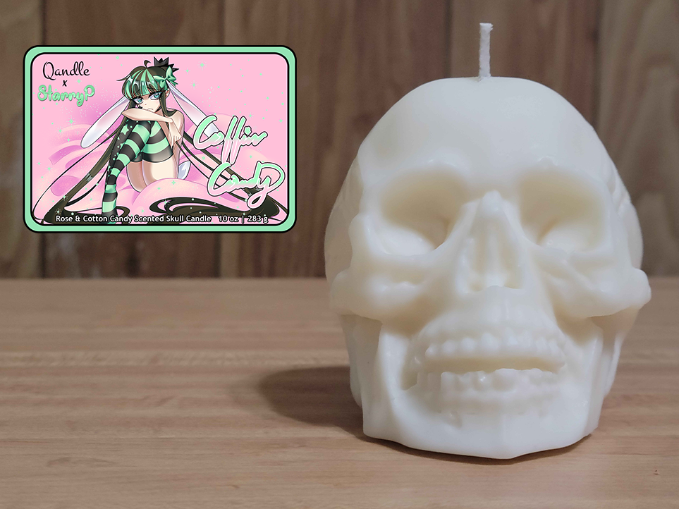 Coffin Candy Skull Candle