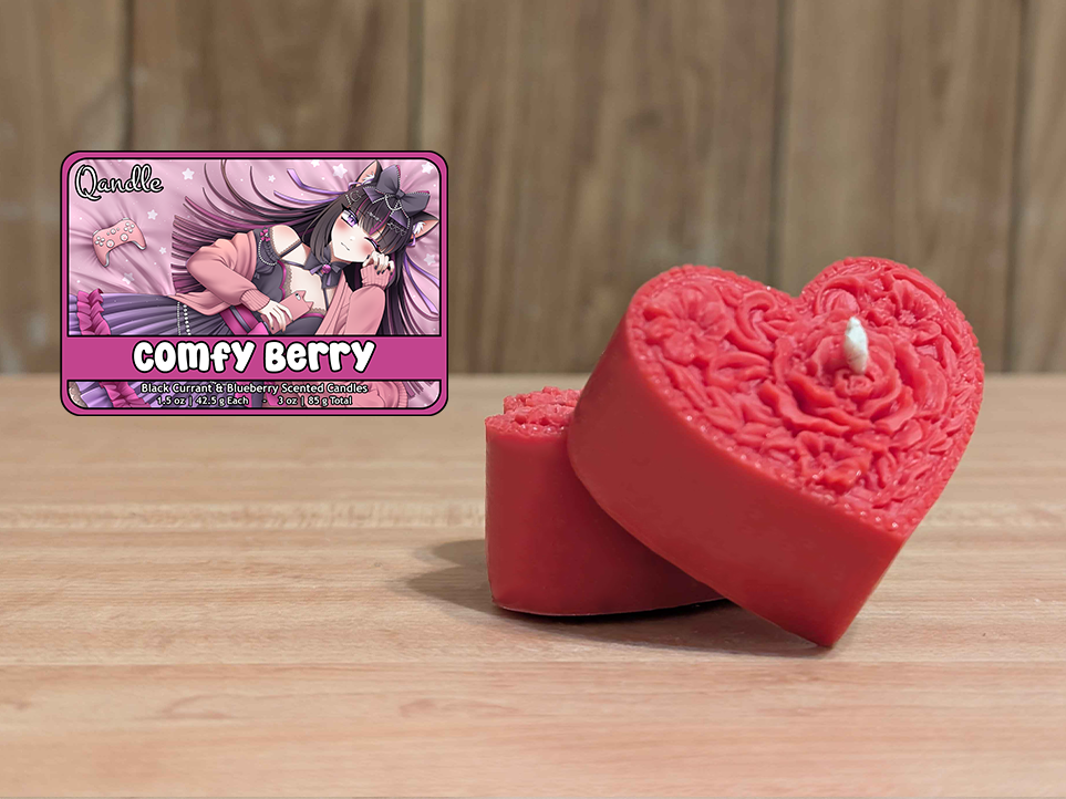 Comfy Berry Heart Candles