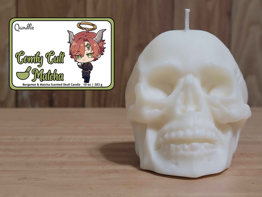 Comfy Cult Matcha Skull Candle