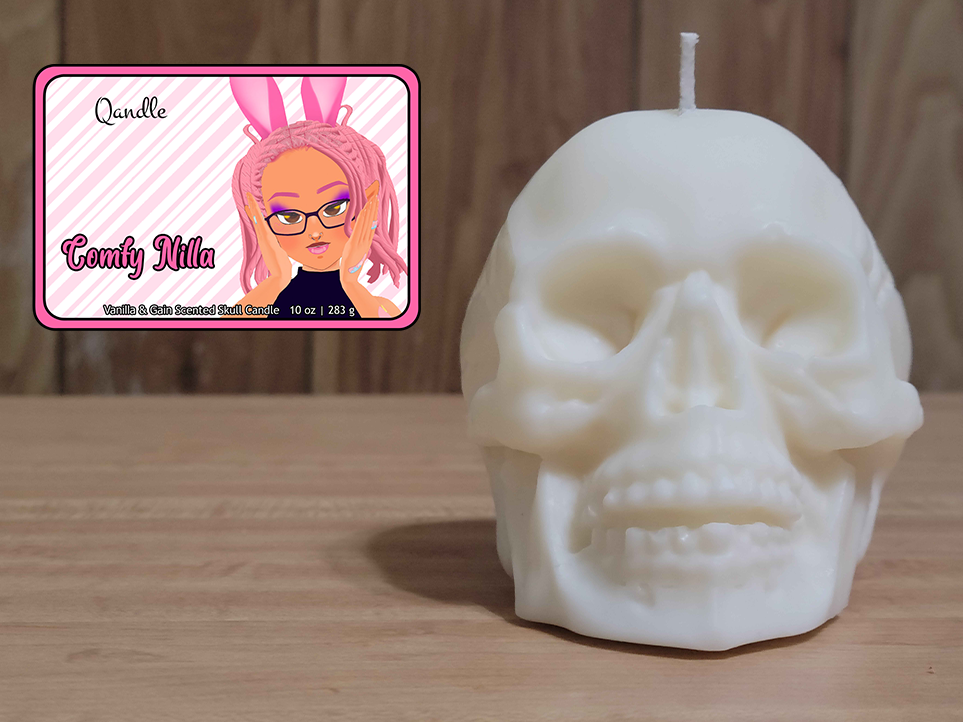 Comfy Nilla Skull Candle