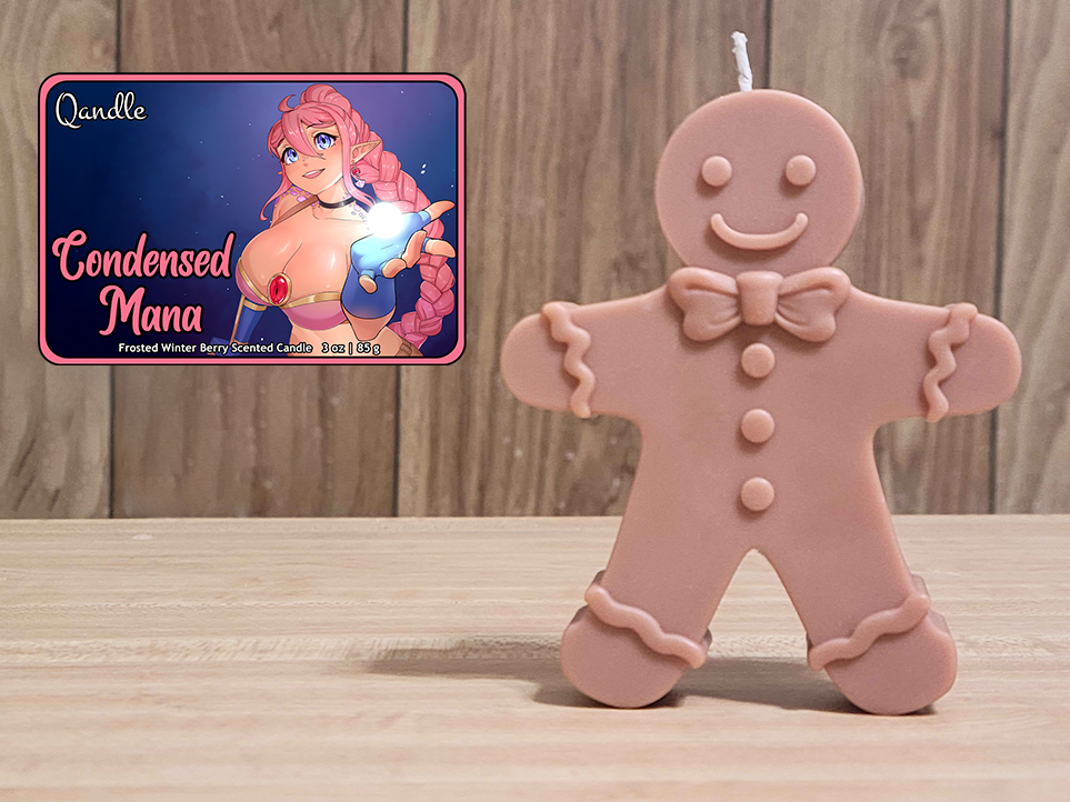 Condensed Mana Gingerbread Man Candle