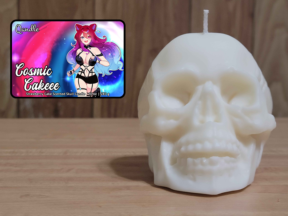 Cosmic Cakeee Skull Candle