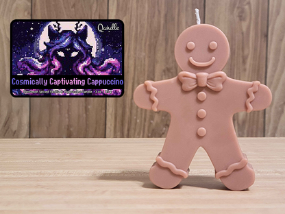 Cosmically Captivating Cappuccino Gingerbread Man Candle