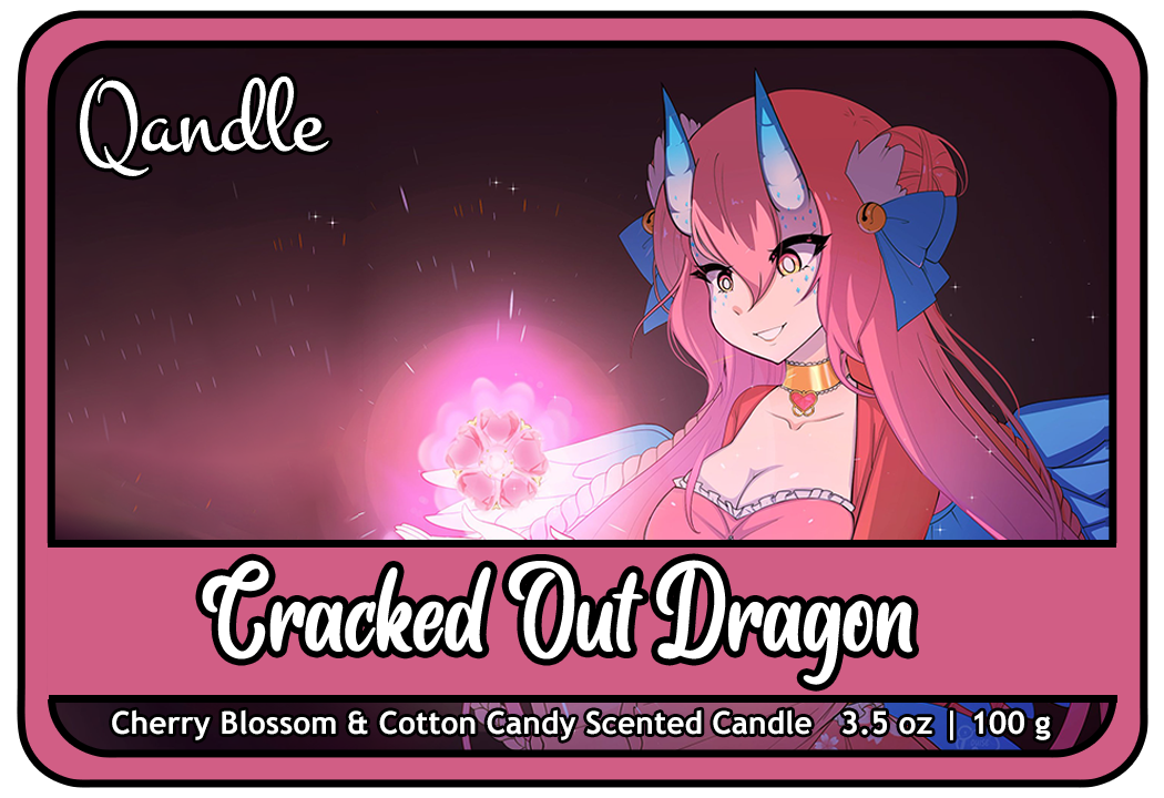 Cracked Out Dragon Feminine Body Candle