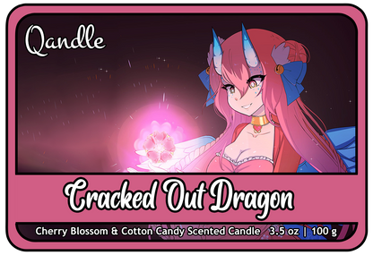 Cracked Out Dragon Feminine Body Candle