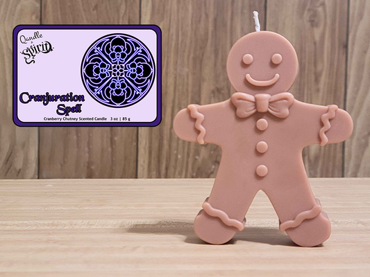 Cranjuration Spell Gingerbread Man Candle