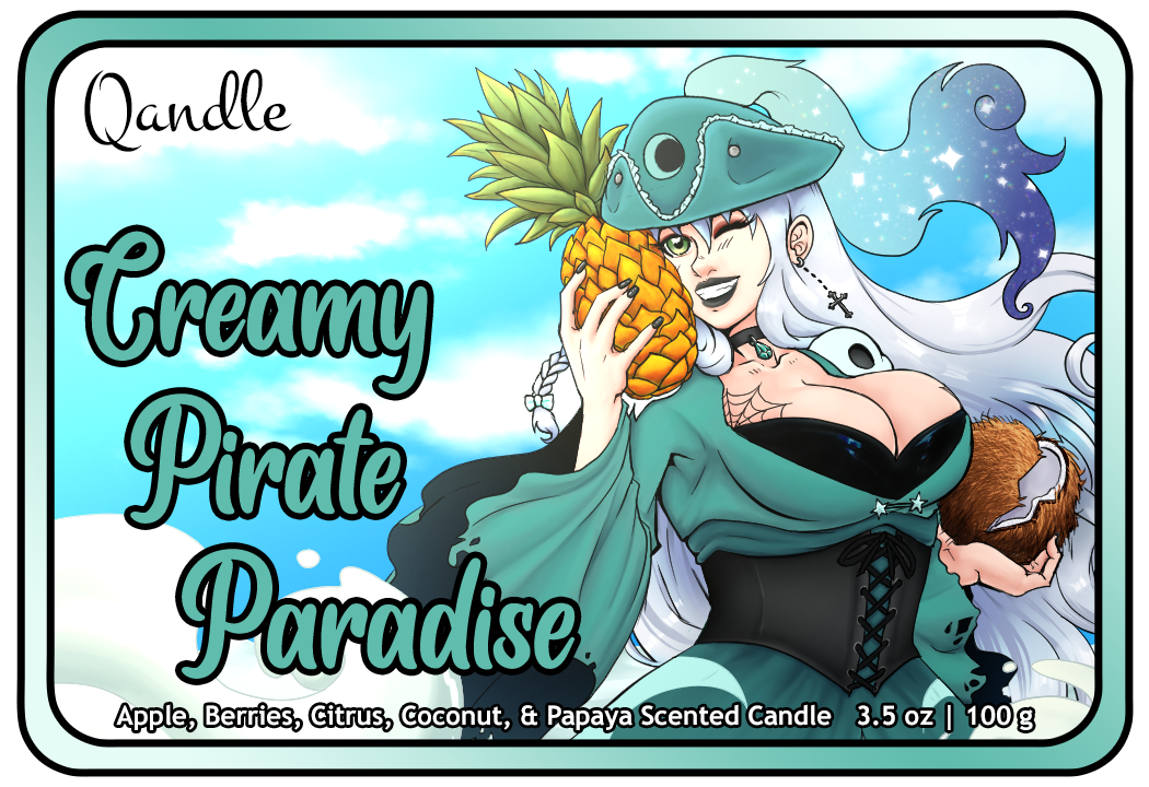 Creamy Pirate Paradise Feminine Body Candle