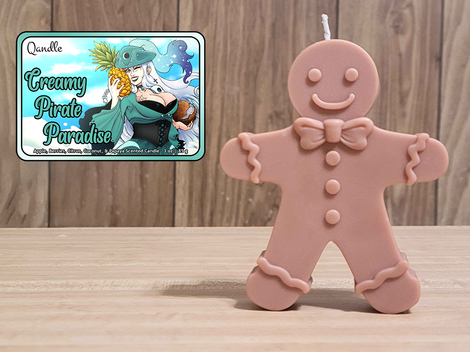 Creamy Pirate Paradise Gingerbread Man Candle