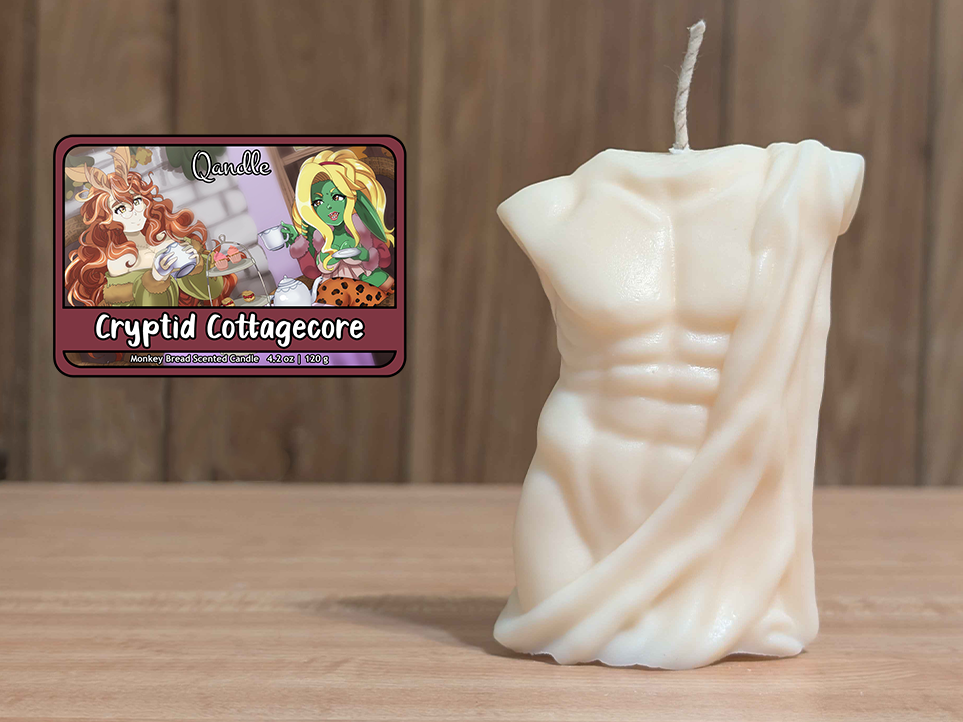 Cryptid Cottagecore Masculine Body Candle