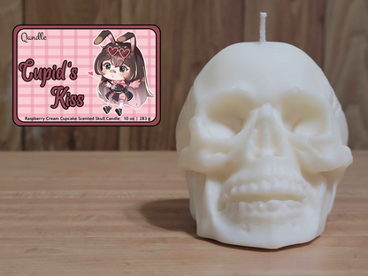 Cupid's Kiss Skull Candle