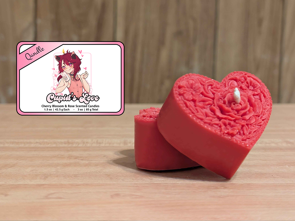 Cupid's Love Heart Candles