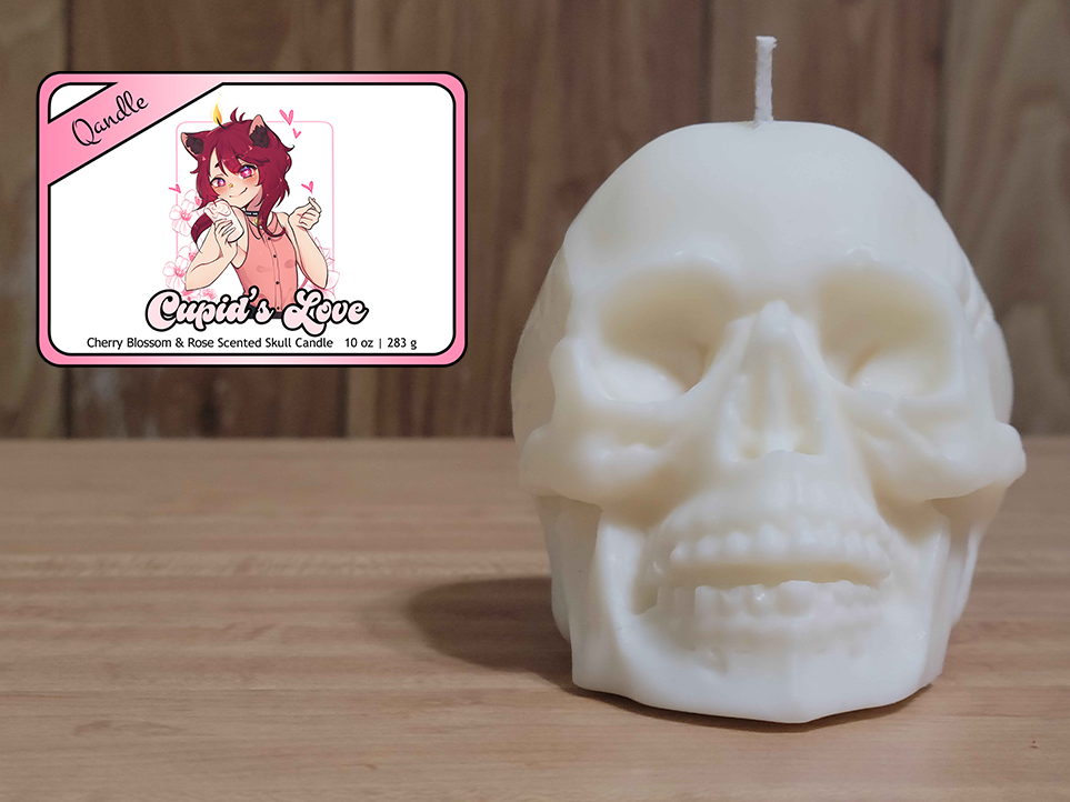 Cupid's Love Skull Candle