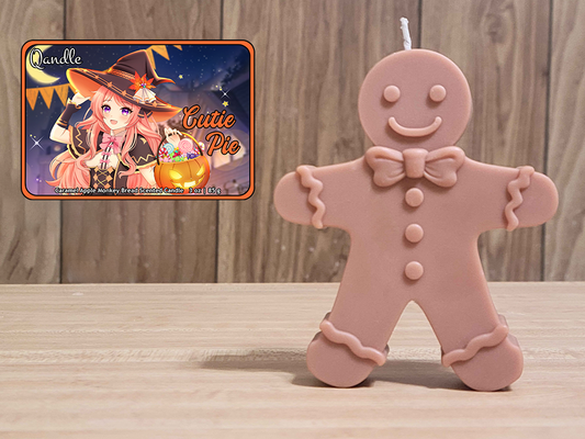 Cutie Pie Gingerbread Man Candle