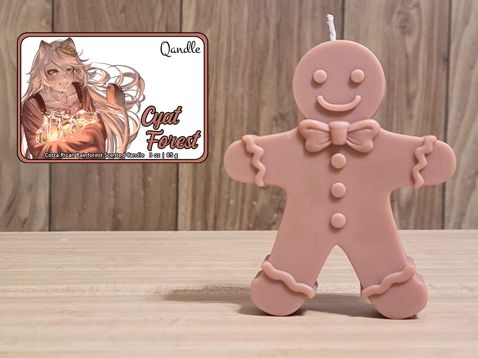 Cyat Forest Gingerbread Man Candle