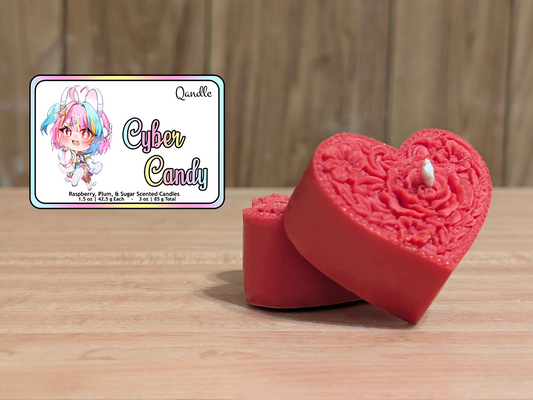 Cyber Candy Heart Candles