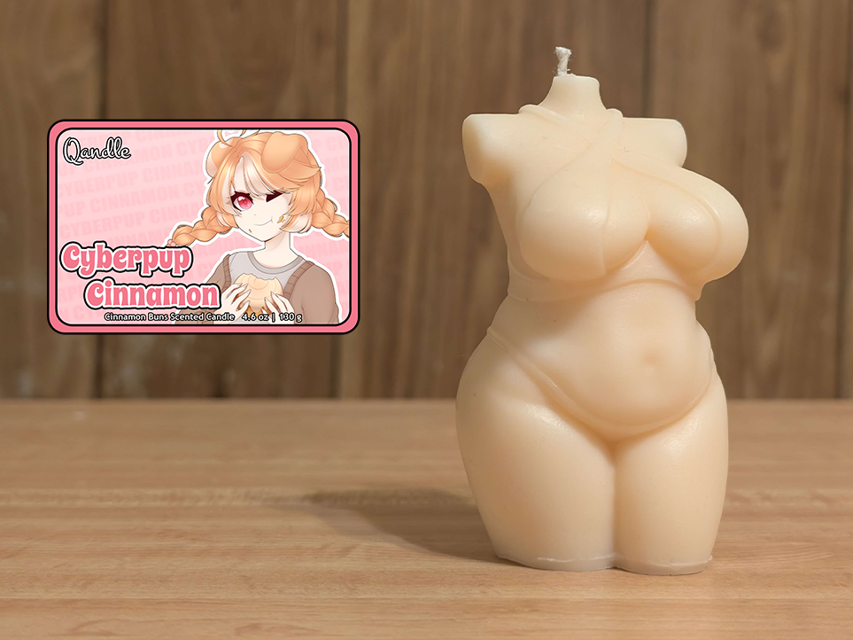 Cyberpup Cinnamon Curvy Body Candle