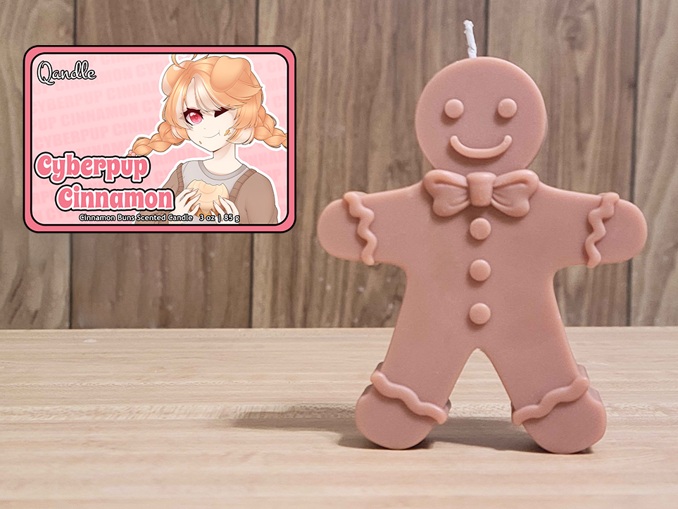 Cyberpup Cinnamon Gingerbread Man Candle