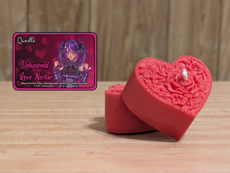 Delusional Love Nectar Heart Candles