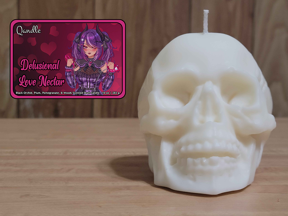 Delusional Love Nectar Skull Candle