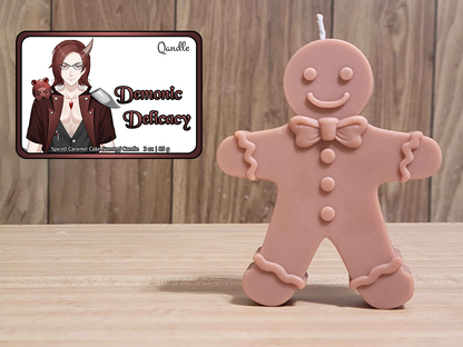 Demonic Delicacy Gingerbread Man Candle