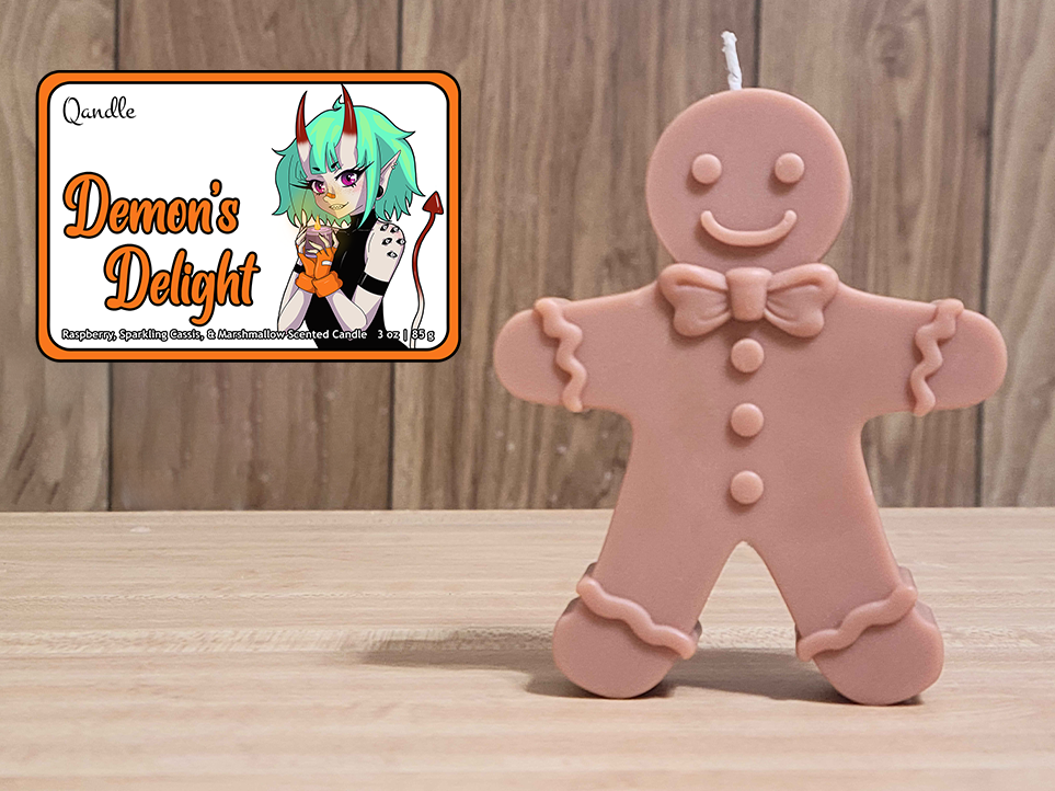 Demon's Delight Gingerbread Man Candle