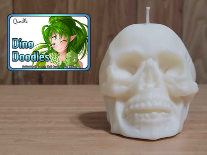 Dino Doodles Skull Candle