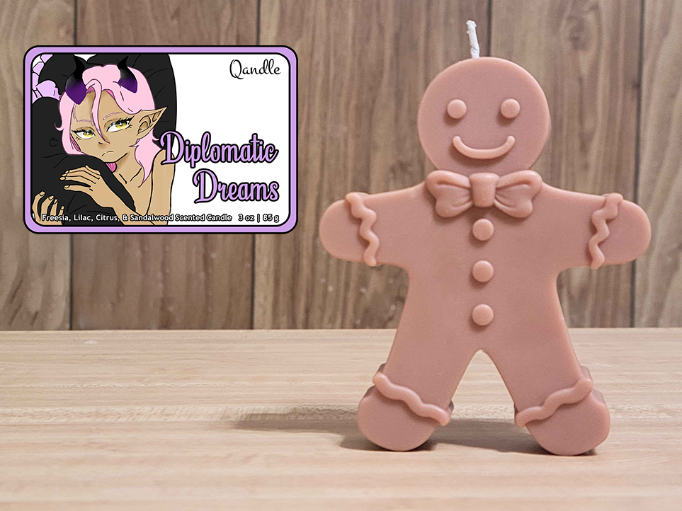 Diplomatic Dreams Gingerbread Man Candle