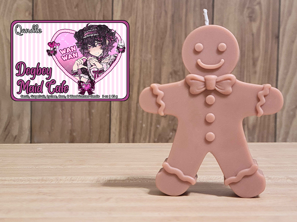 Dogboy Maid Cafe Gingerbread Man Candle